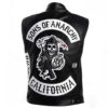 SONS OF ANARCHY TELLER LEATHER VEST WITH PATCHES