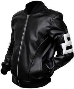 8 Ball Bomber Style Leather Jacket