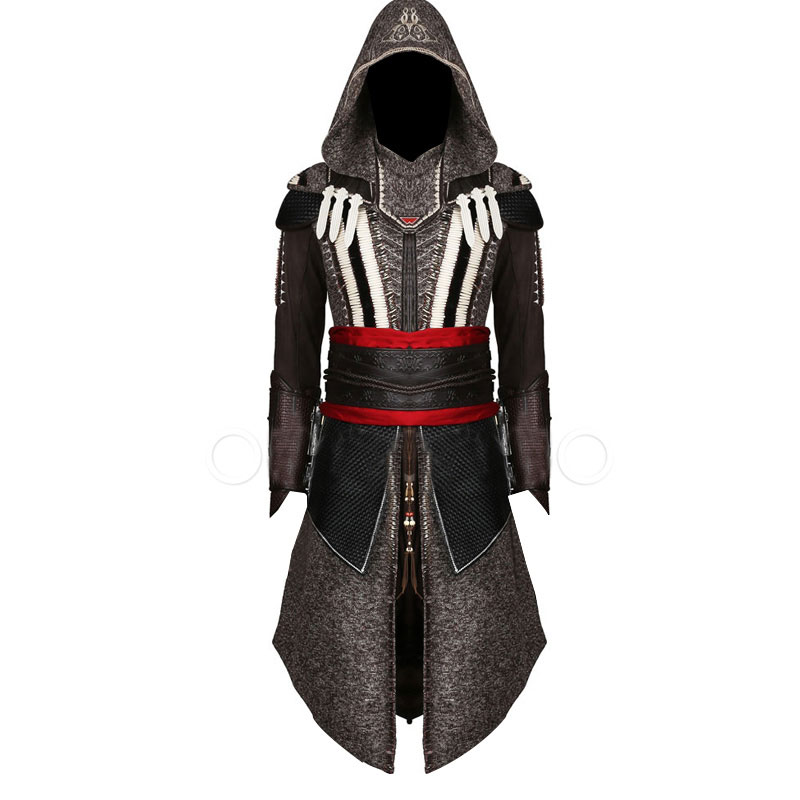 Stylish Men Black Leather Assassin's Creed costume - Super Leather Shop