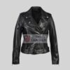 Womens Black Leather Jacket Perfecto Style