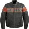 Men Leather Jacket for Men-Harley Davidson Black Biker Genuine Jacket-Slim Fit-Stand Collar-Real Cow Zip Up Jacket