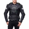 Men's The Leather Jacket Features Premium Cowhide Leather and Stitching