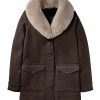Yellowstone Beth Dutton Fur Shawl Collar Coat
