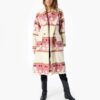 Yellowstone S05 Beth Dutton (Kelly Reilly) Pink & White Coat Printed Coat