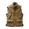 Men’s Brown/Black Retro Rock Hunter Leather Vest