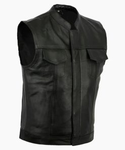 Sons Of Anarchy Vest Motorcycle Leather Black