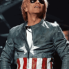 Bon Jovi inspired Captain America Blue Leather Jacket