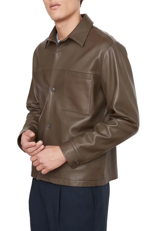 Men's Olivewood Leather Jacket