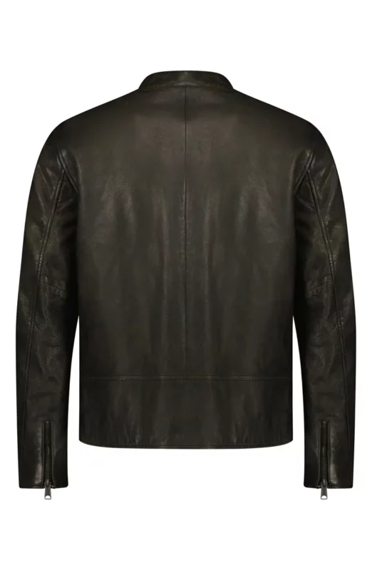Bonneville Vintage Washed black Leather Jacket