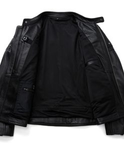Men’s Black Biker Genuine Fashionable Slim Fit Leather Jacket