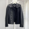 Women’s Black Vintage Plain Leather Jacket