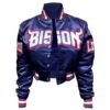 Howard University Bison Bomber Blue Jacket in Super Leather Shop