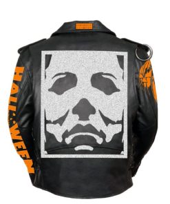 Super leather Shop Halloween Black Biker Jacket