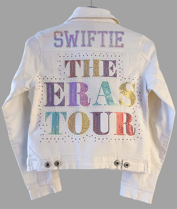Taylor Swift The Eras Tour Swiftie White Denim Jacket