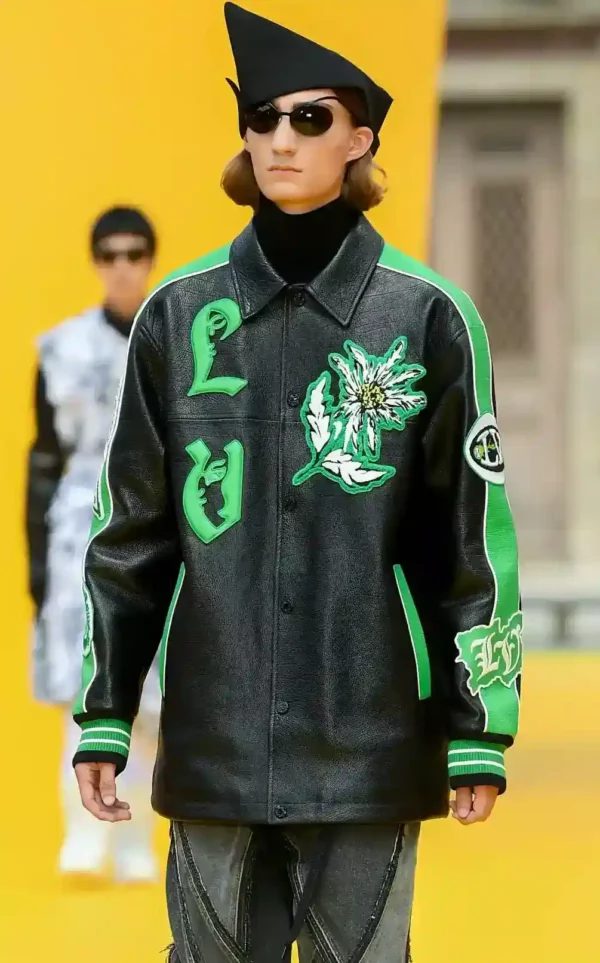 Unisex Fashion Week23 Louise Vuitton Jacket Black & Green