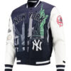 Unisex New York Yankees Pro Standard Remix Full-Zip Varsity Jacket - Navy
